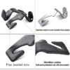Car Hooks Universal Car Vehicle Back Seat Headrest Hanger Holder Hook Microfiber Leather & Stainless Steel for Bag Purse Cloth Drink Grocery (Black) - Image 6