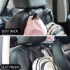 Car Hooks Universal Car Vehicle Back Seat Headrest Hanger Holder Hook Microfiber Leather & Stainless Steel for Bag Purse Cloth Drink Grocery (Black) - Image 7