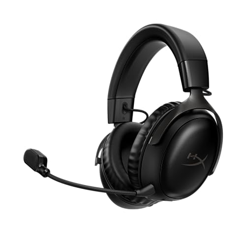 HyperX Cloud III – Wired Gaming Headset, PC, PS5, Xbox Series X|S, Angled 53mm Drivers, DTS, Memory Foam, Durable Frame, Ultra-Clear 10mm Mic, USB-C, USB-A, 3.5mm