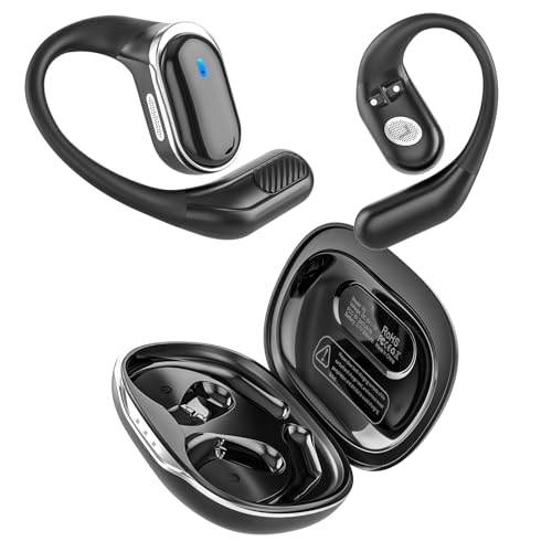 TRAUSI Open Ear Bluetooth Earbuds Wireless Headphones, 50Hrs Playtime Stereo Sound Earphones with IPX7 Waterproof Ear Buds