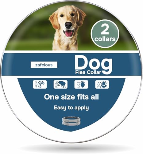Flea and Tick Prevention for Dogs – Flea Collar – 2 Count – Adjustable