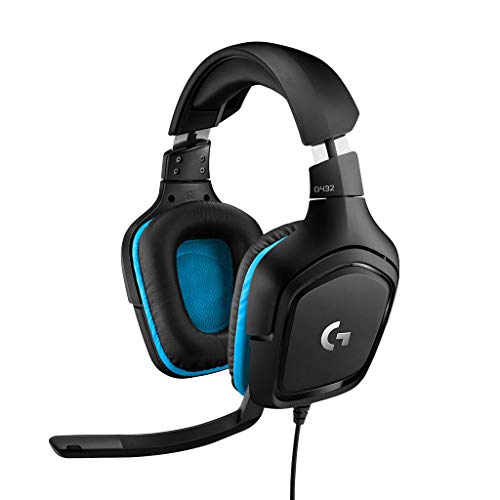 Logitech G332 Wired Gaming Headset, Rotating Leatherette Ear Cups