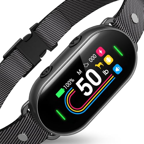 SKBAK Smart Dog Bark Collar – for Small Medium Large Dogs, Anti Barking Collar for Small Dogs 5-15lbs, Large Dog 50-100lbs, with Beep Vibration and Adjustable Safety Shock, 8 Sensitivity Levels, Black