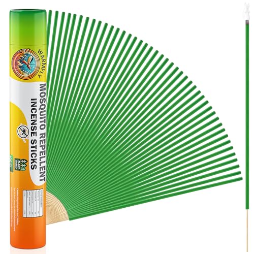 Mosquito Repellent Outdoor Patio (120 PCS) – Natural, DEET-Free Incense Sticks with Rosemary, Lemongrass & Citronella – Camping Essentials, Hiking, Yard
