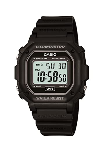 Casio F108WH Series | Men’s Digital Watch | Illuminator | Water Resistant | LED Light | Daily Alarm | 1/100 SEC Stopwatch | 3 Hands (HR, Min, SEC) | Date/Day Display | Daily Alarm | 7 Year Battery