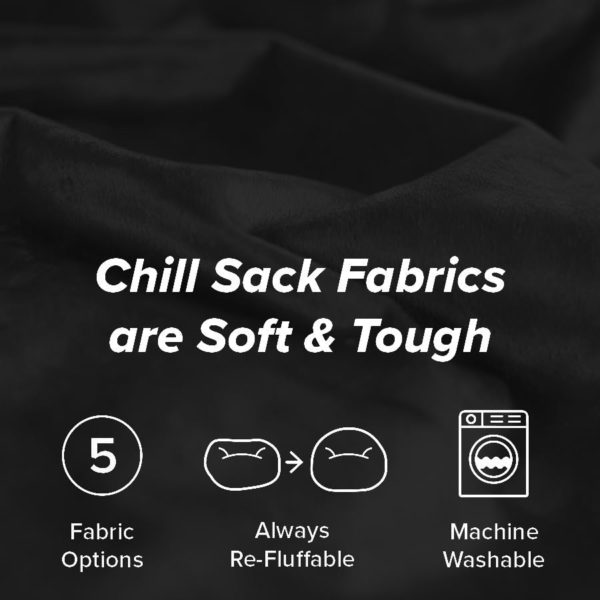 Chill Sack Bean Bag Chair - 5' Giant Memory Foam Lounge Chair with Soft Microfiber Cover – Cozy Furniture for Living Room, Dorm, & Kids' Rooms – Comfortable 5 Ft, Microsuede Lounge Sofa, Black - Image 5