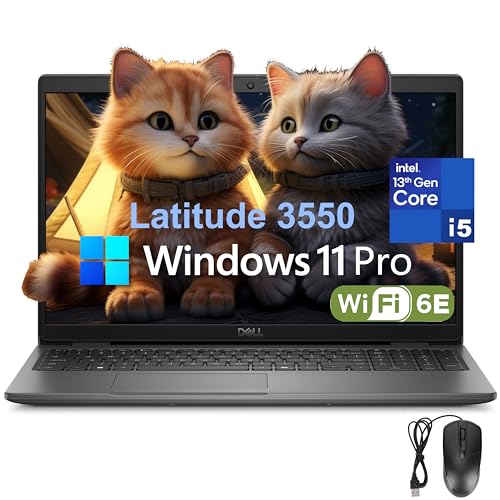 Dell Latitude 3550 Laptop Computer for Business Work, Intel 10-Core i5-1335U (Beat i7-1255U), 64GB DDR5, 1TB PCIe SSD, 15.6″ FHD, WiFi 6E, Bluetooth 5.3, FHD Camera, USB4 Type-C, Windows 11 Pro