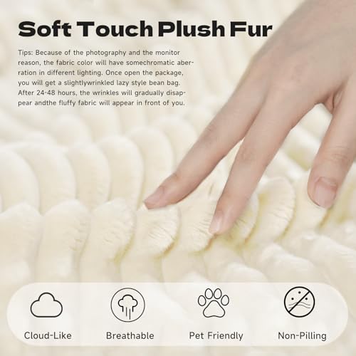 Foam Recliner Oversized Chaise Lounge Indoor,No Installation & Easy to Transport Sofa Bed Corduroy Sofa Recliner Chai for Living Room(Beige) - Image 6