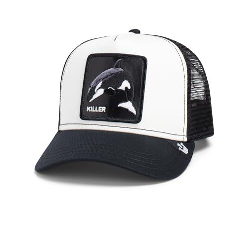 Goorin Bros. The Farm Unisex Original Adjustable Snapback Trucker Hat, Black/White (The Killer Orca), One Size
