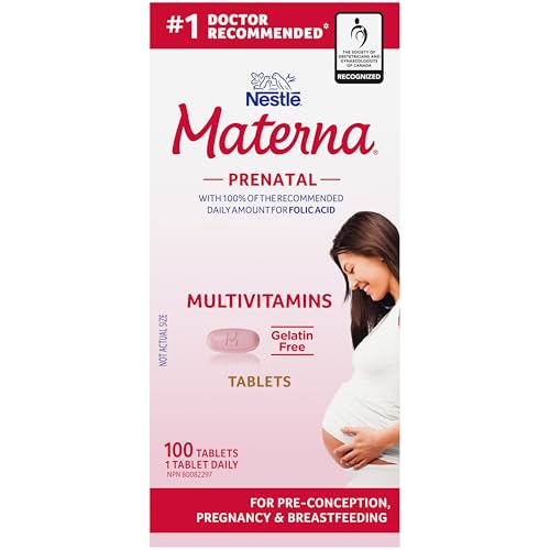 Materna Nestle Prenatal Postpartum Vitamin & Mineral Supplement 100 Tablets