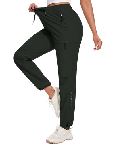 Hiking Pants Women Cargo Joggers for Women Summer Golf Travel Pant Lightweight Elastic Quick Dry Water Resistant with Pockets