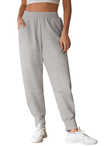 Aleumdr Women’s High Waisted Sweatpants with Pockets Workout Running Jogger Pants Baggy Lounge Sweat Pants