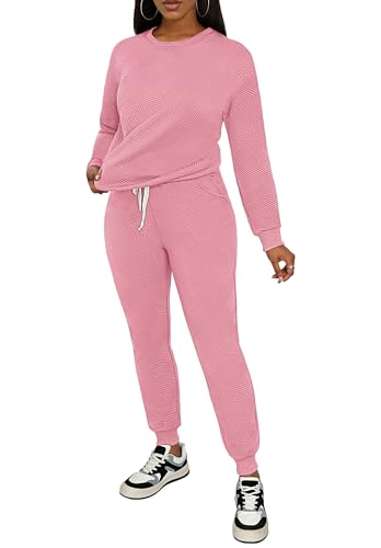 AOMONI Track Suits for Women Set Sweatsuit Sets 2 Piece Long Sleeve Outfits Jogger Sets Pullover with Pockets