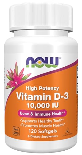 Now Supplements, Vitamin D-3 10,000 IU, Highest Potency, Structural Support*