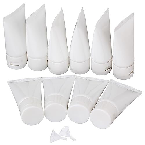 BQLZR 30ml Capacity Empty Tube Cosmetic Cream Shampoo Travel Containers Soft Flip Plastic Set of 10