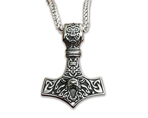 Baldur Jewelry – Thors Hammer Necklace Pendant Mjölnir – Viking Norse Thor Hammer Pendant Viking Jewelry – Thor Necklace – Thor Gifts for Men – Viking Necklace for Men