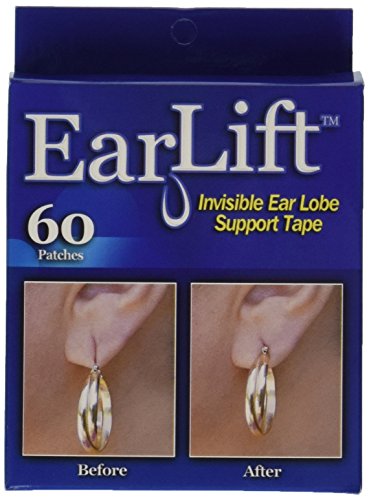 Earlift Invisible Ear Lobe Support Solution Self-Adhesive Oval Patches As Seen On Tv